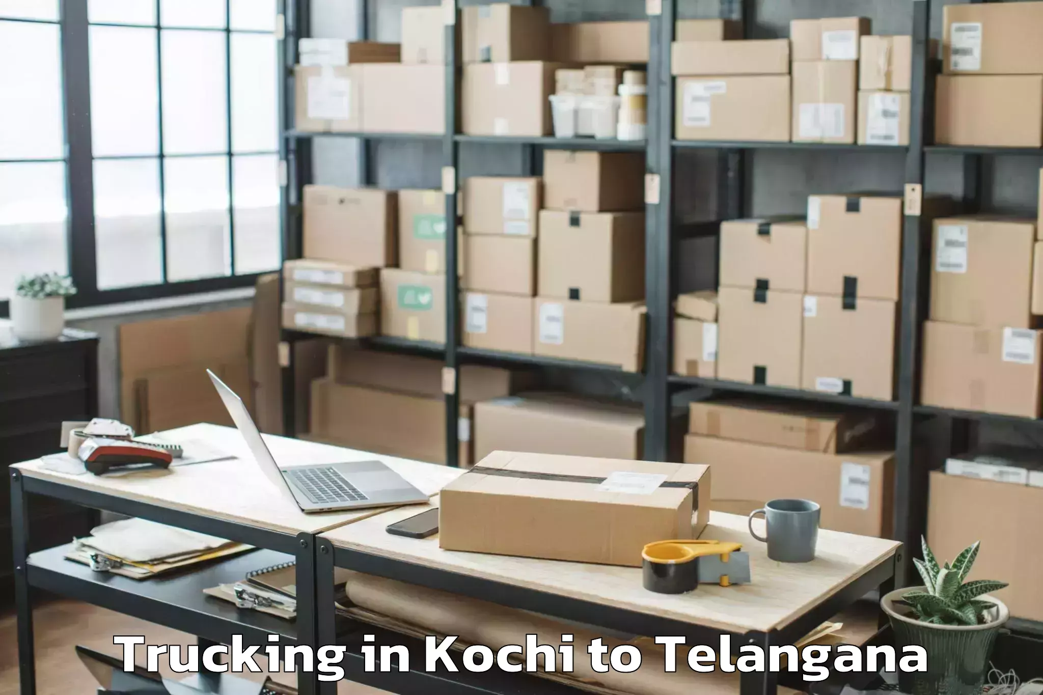 Book Kochi to Sathupally Trucking